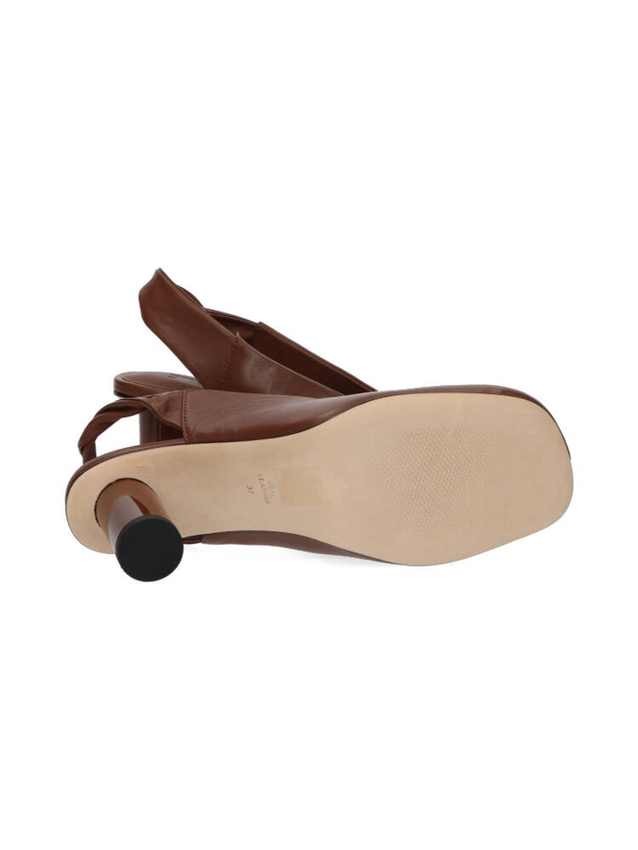 Bruine sandalen met blokhak 