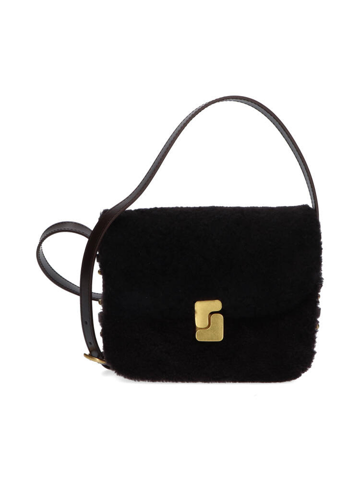 Bruine crossbody met teddy Soeur