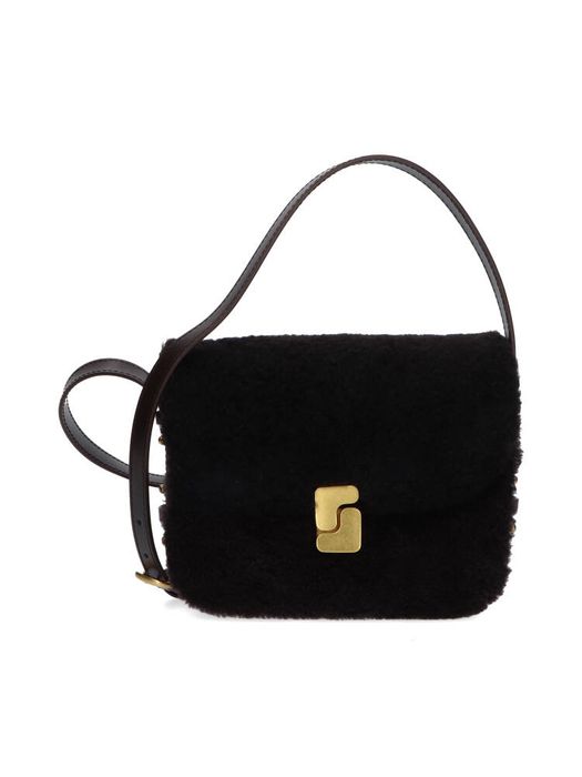 Bruine crossbody met teddy Soeur