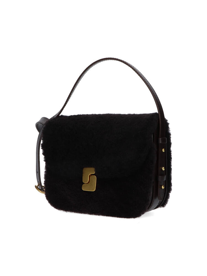 Bruine crossbody met teddy Soeur
