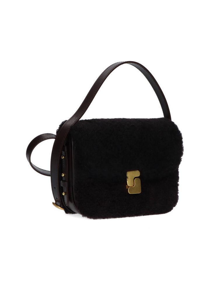 Bruine crossbody met teddy Soeur