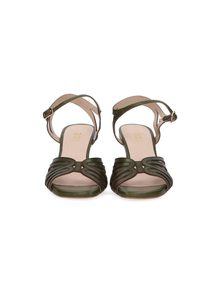 Kaki sandaal met hak Luken Lodi 