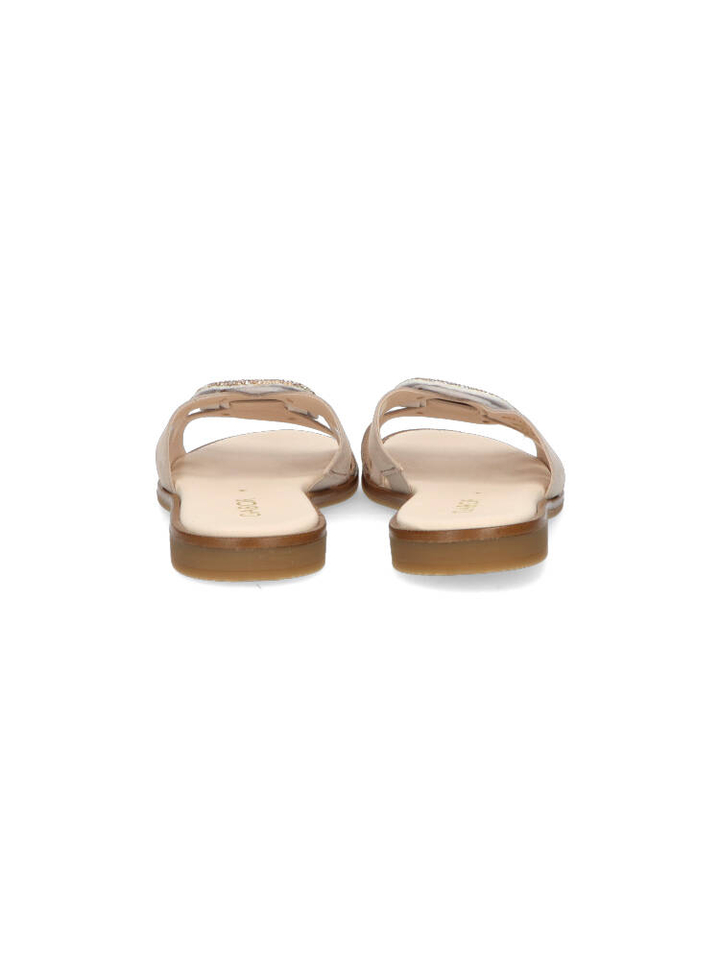 Beige slippers met goud kleurig detail Gabor 