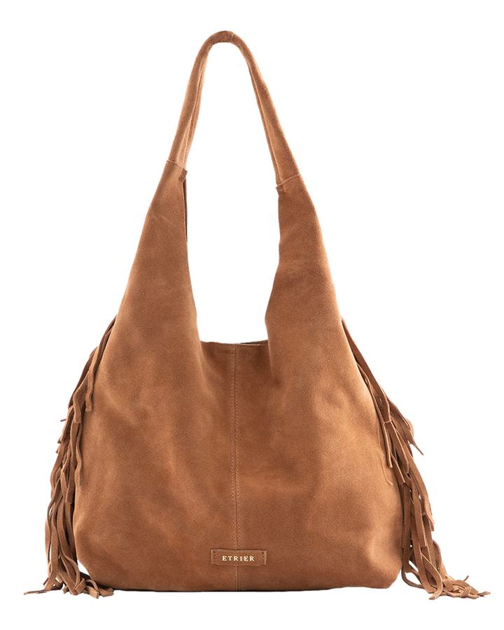 Camel suède handtas Etrier