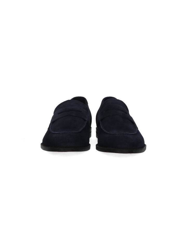 Donkerblauwe suède lage schoenen Fluchos