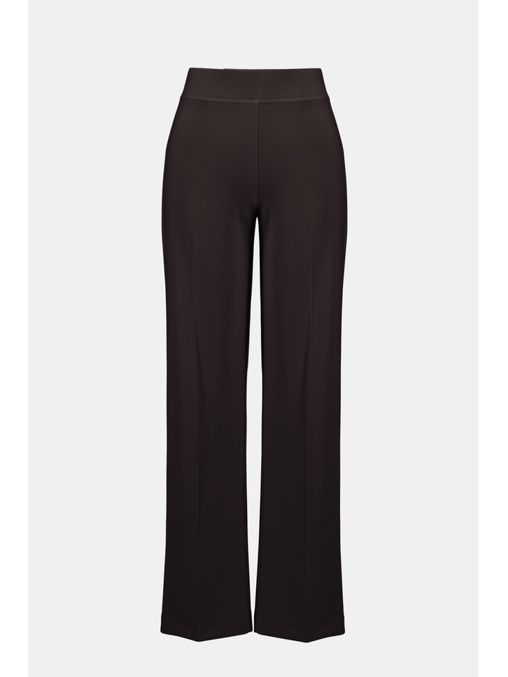 Bruine soepelvallende broek met elastiek Josseph Ribkoff 
