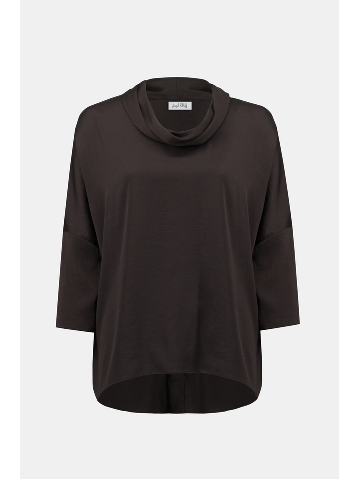 Bruine bloes met watervalkraag Jozeph Ribkoff 