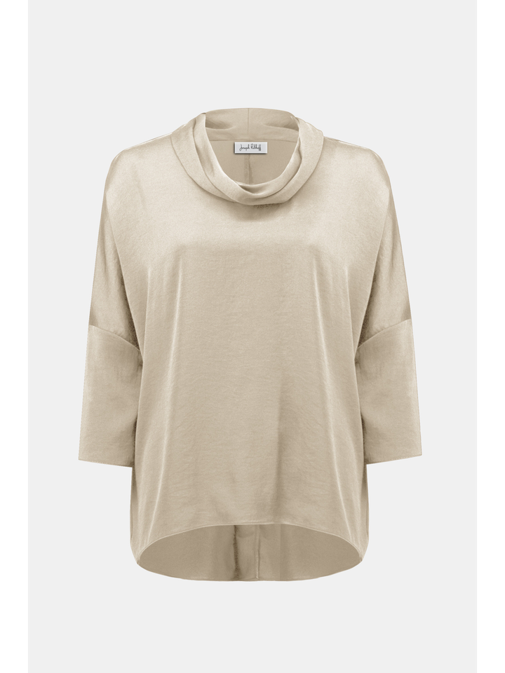 Ecru bloes met watervalhals Jozeph Ribkoff 