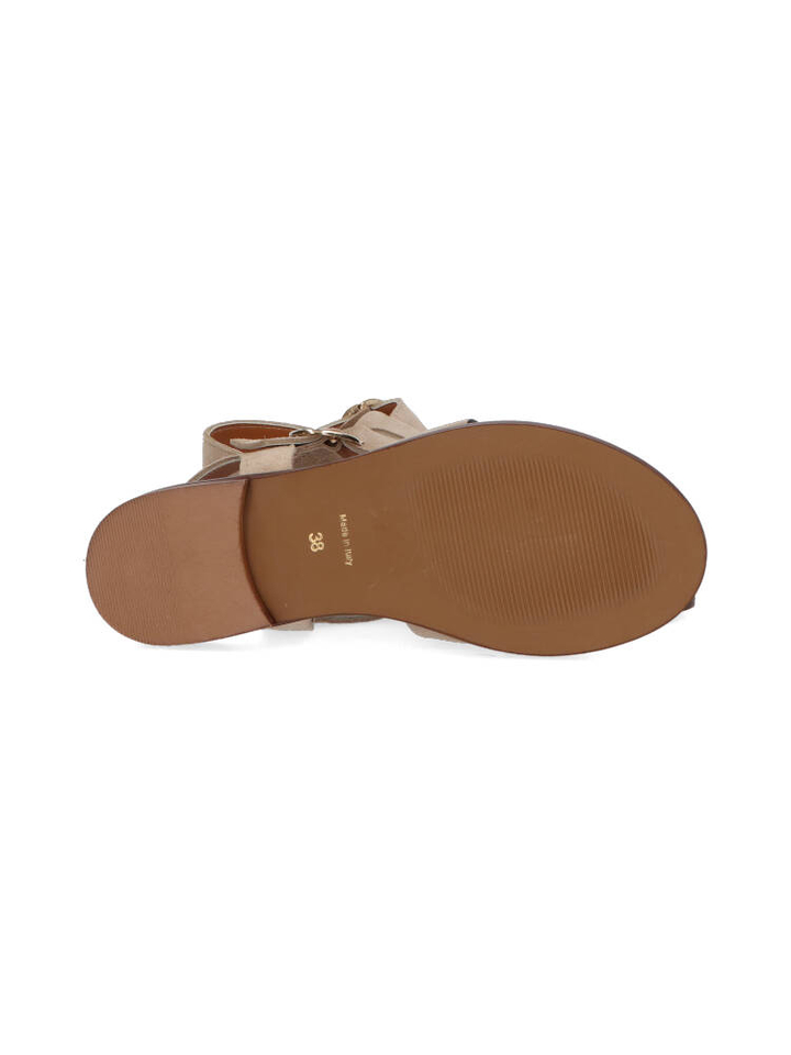 Greige suède sandalen Les Venues