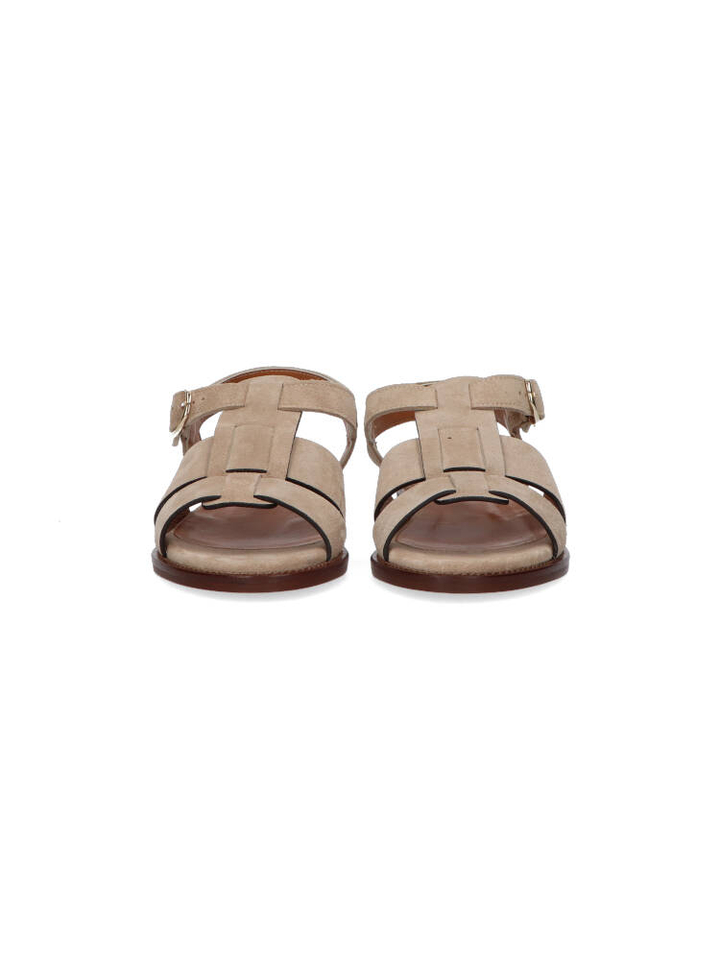 Greige suède sandalen Les Venues