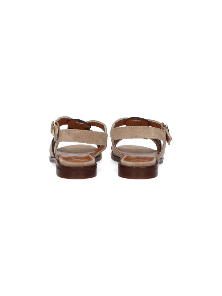 Greige suède sandalen Les Venues