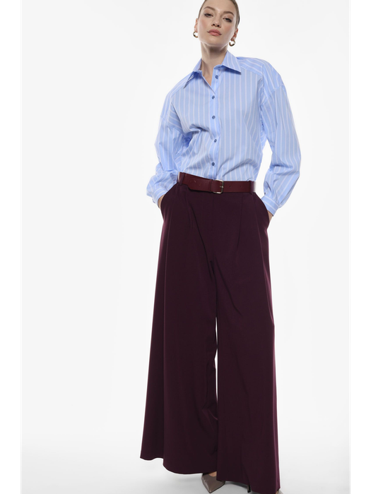 Bordeaux lange broek met bijhorende riem Imperial