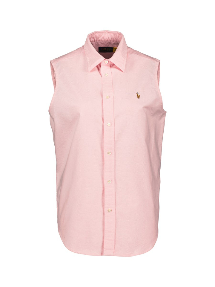 Roze katoenen mouwloze bloes Ralph Lauren 