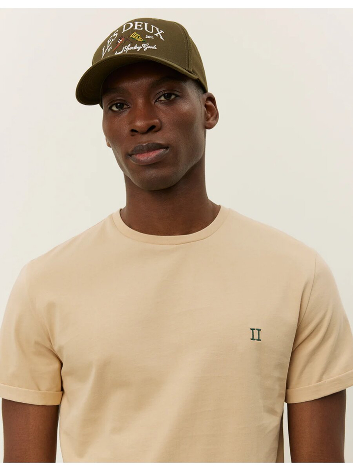 Ecru katoenen t-shirt met logo Les Deux 