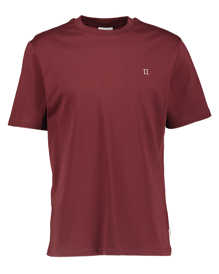 Bordeaux katoenen t-shirt met logo Les Deux 