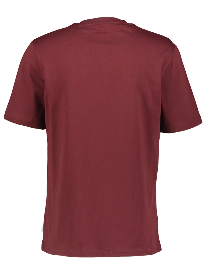 Bordeaux katoenen t-shirt met logo Les Deux 
