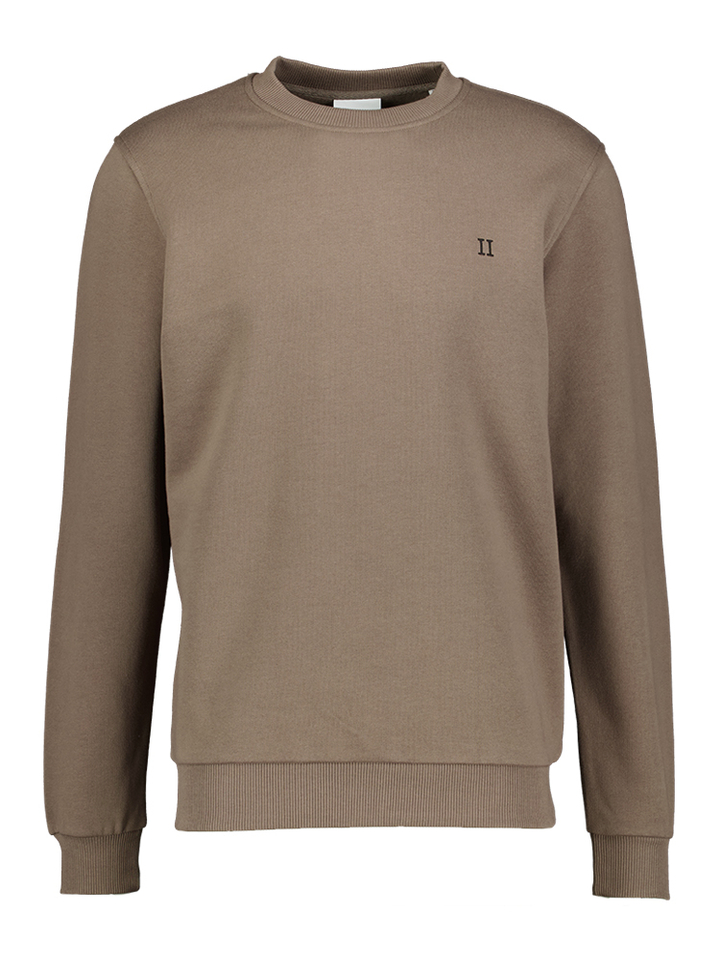 Bruine katoenen sweater met logo Les Deux