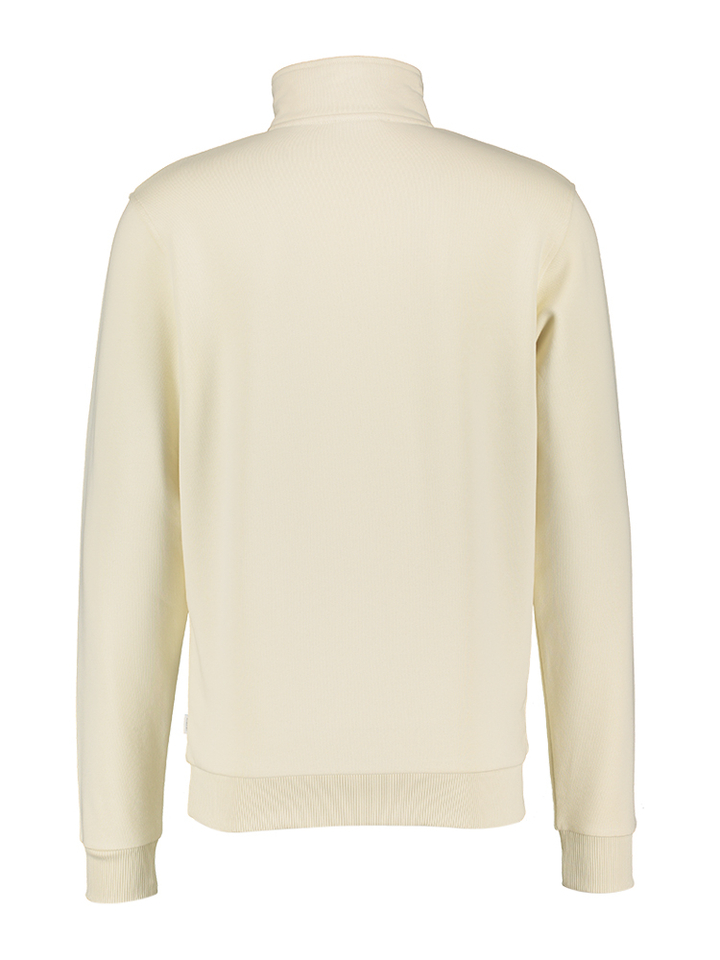 Ecru katoenen sweater met korte rits Les Deux