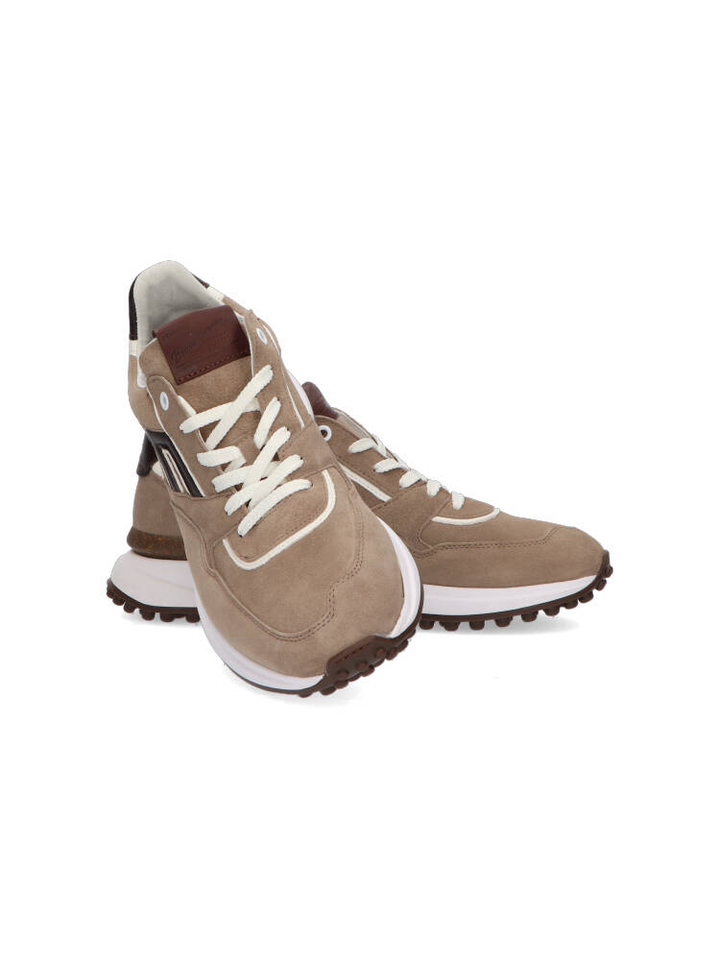 Lichtbruine lage sneakers Noppi Floris Van Bommel