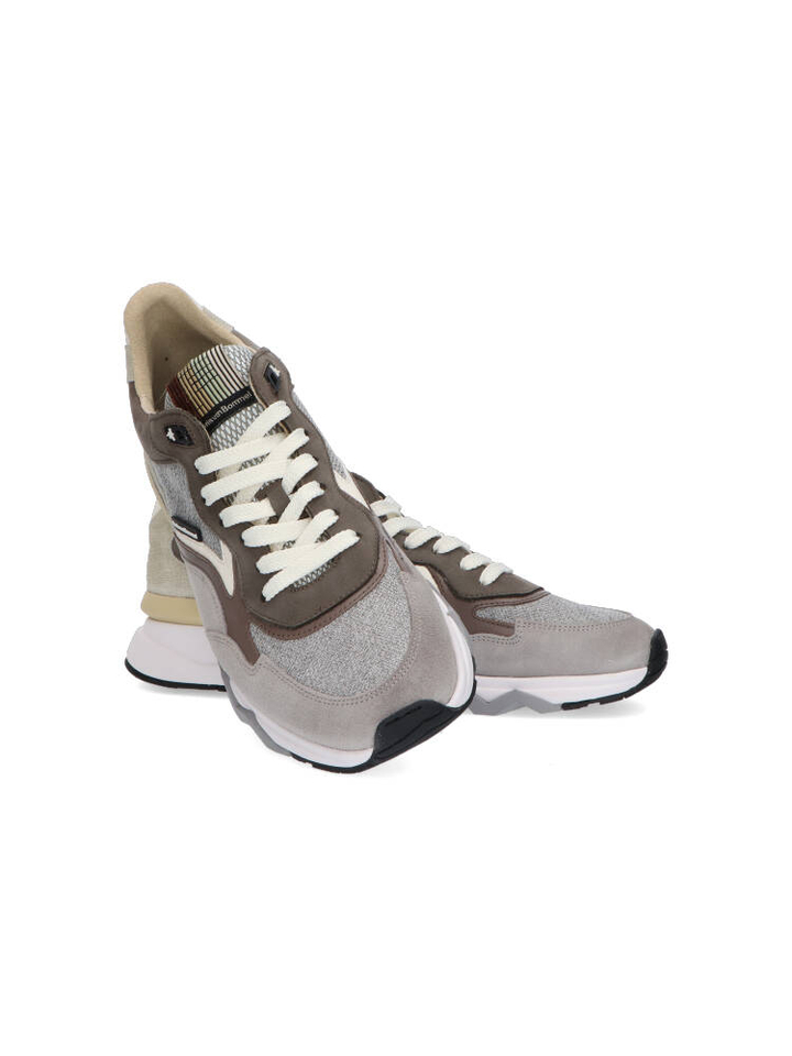 Lichtgrijze lage sneakers De Zager Floris Van Bommel