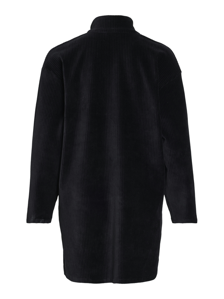 Zwarte jurk in ribfluweel Vikata Vila