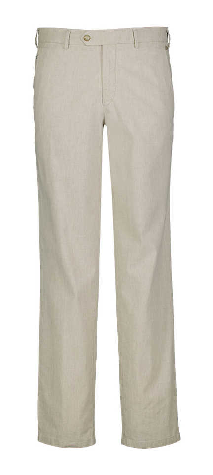 Beige geklede linnen broek Roma Depot Meyer