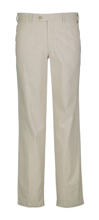 Beige geklede linnen broek Roma Depot Meyer