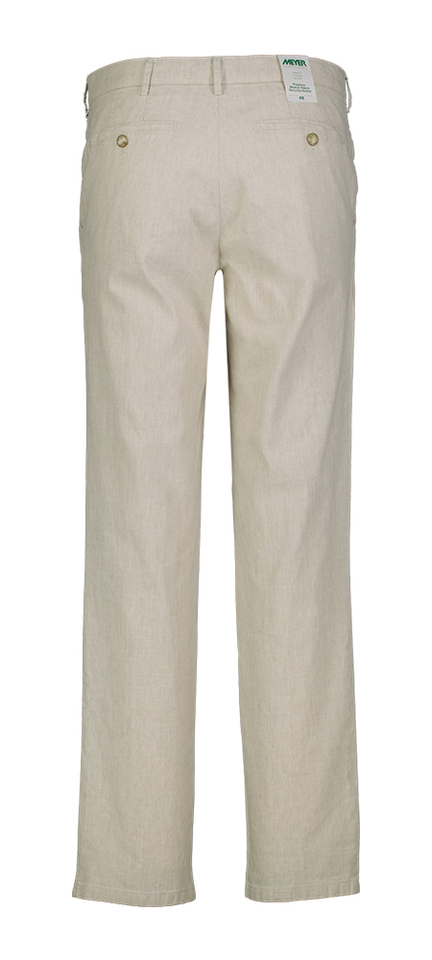 Beige geklede linnen broek Roma Depot Meyer