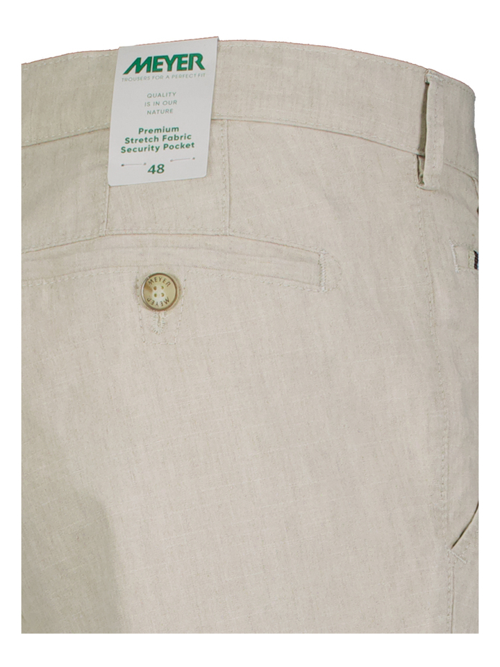 Beige geklede linnen broek Roma Depot Meyer