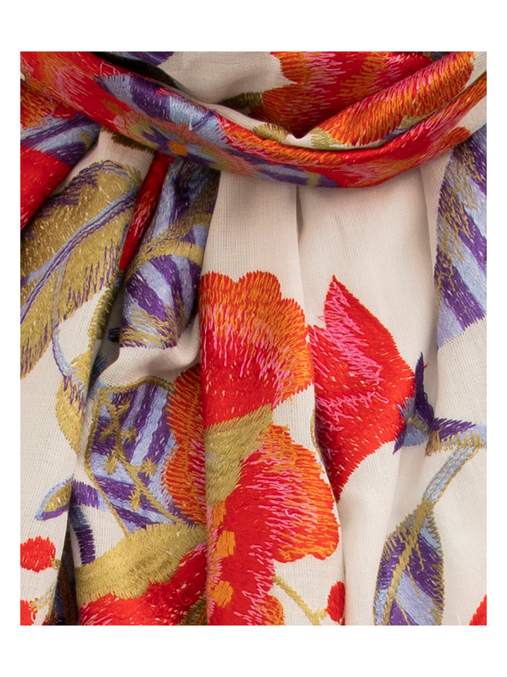 Bloemenprint sjaal Hibiscus Bo'vie