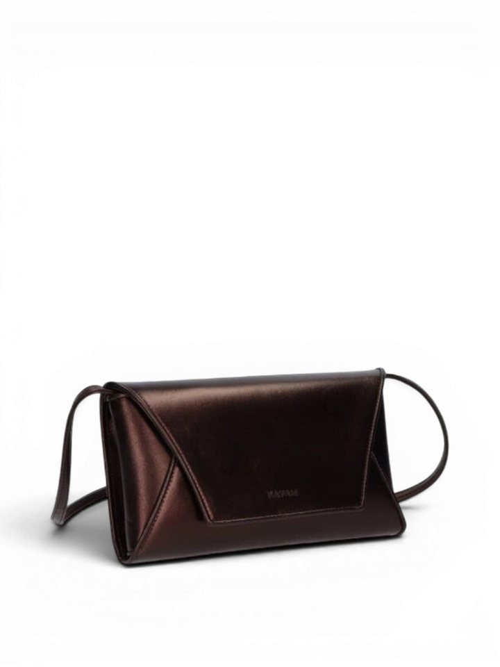 Brons crossbody laminato Natan 