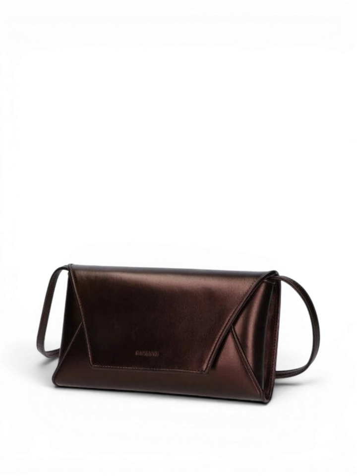 Brons crossbody laminato Natan 