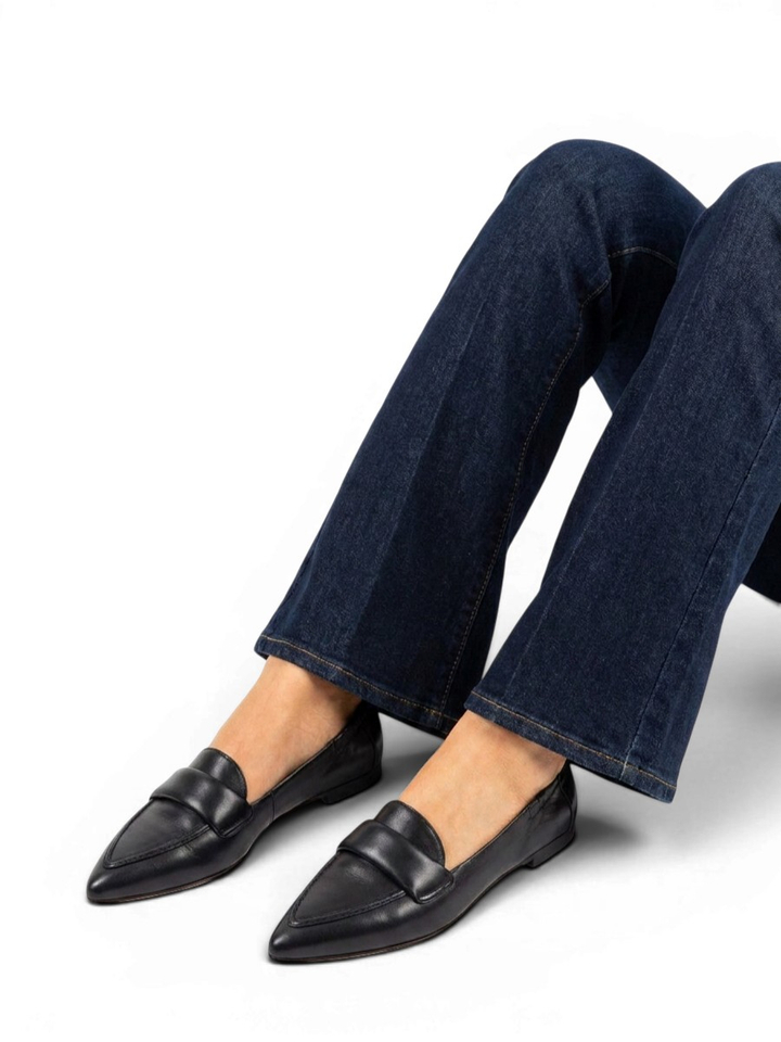 Glove navy moccasins Pommes d'or