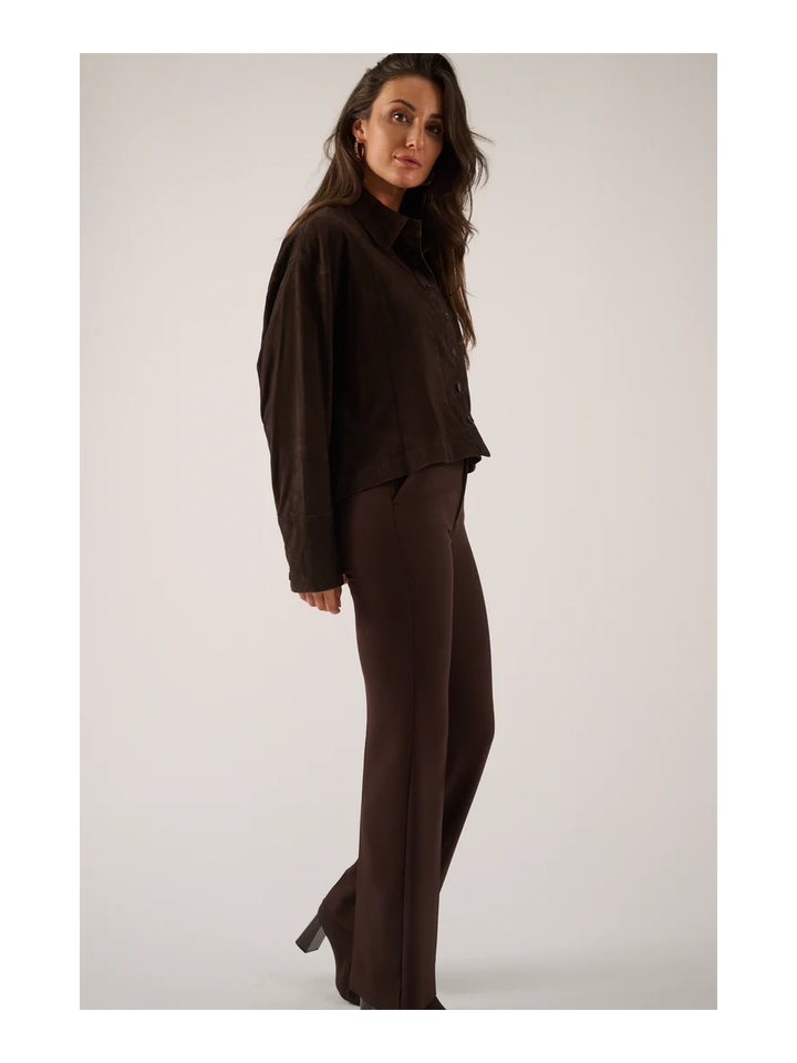 Bruine broek met rechte pijp Laure Oscar