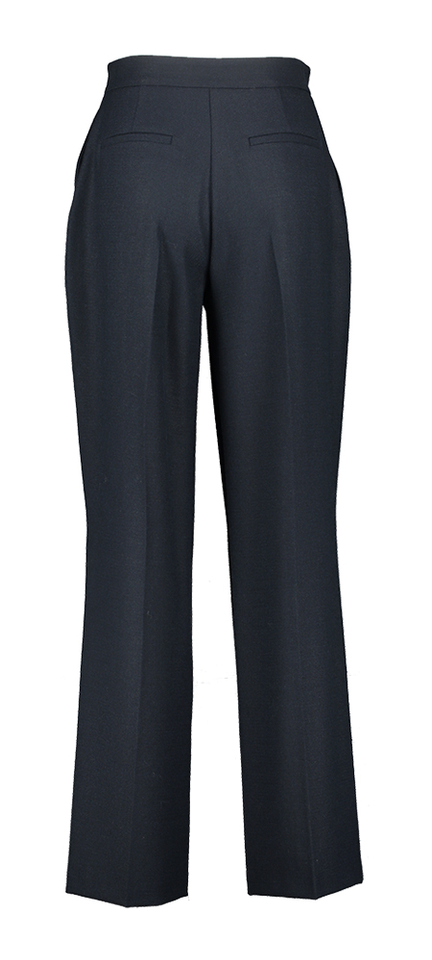 Blauwe wijde broek met bandplooi Grace Oscar 