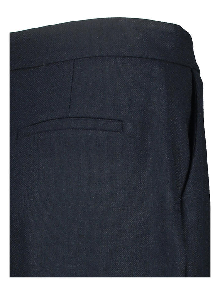 Blauwe wijde broek met bandplooi Grace Oscar 