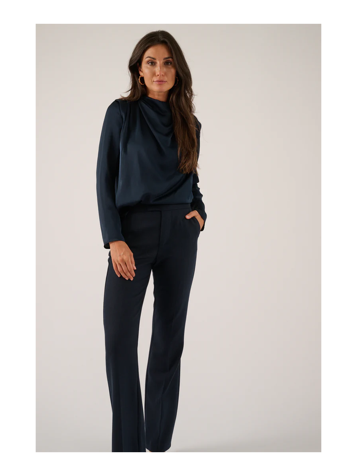 Blauwe bloes in satijnlook Tullah Oscar