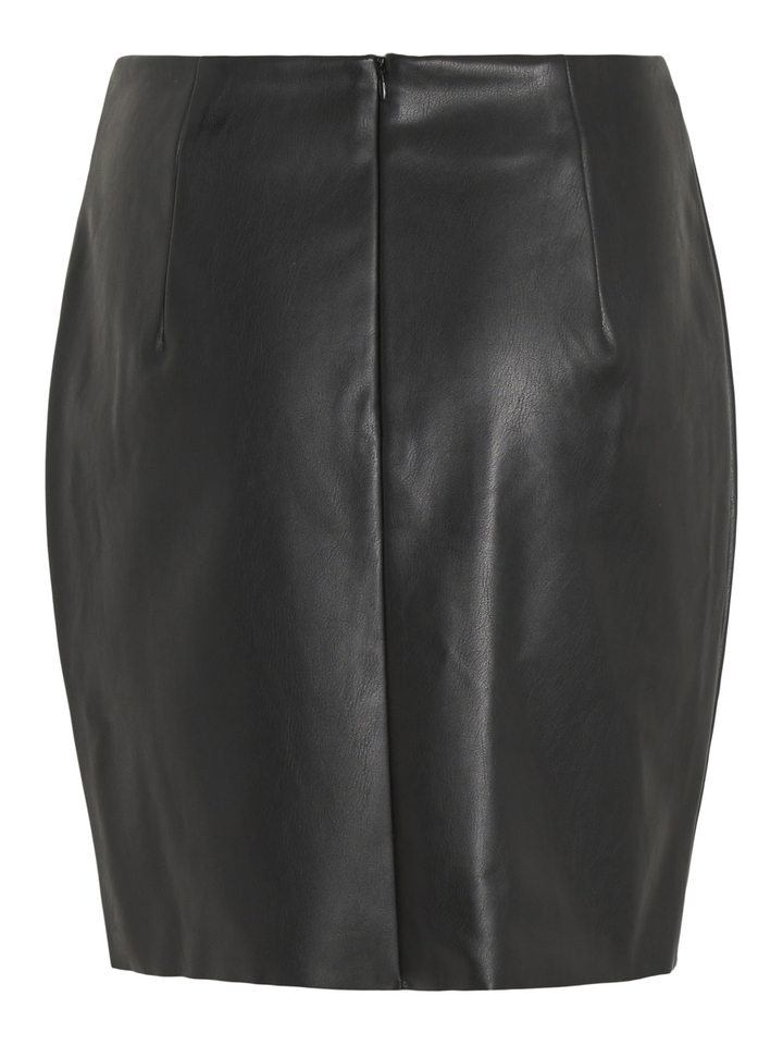 Zwarte korte lederlook rok Vidagmar Vila