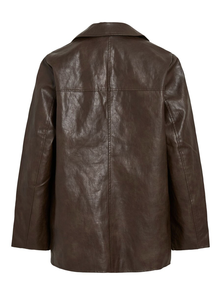 Bruine jas in leder look Viserma Vila 