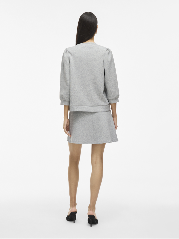 Grijze korte rok in sweaterstof Vireflect Vila