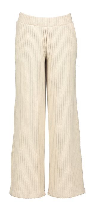 Beige comfortabele wijde broek in ribbel Name It