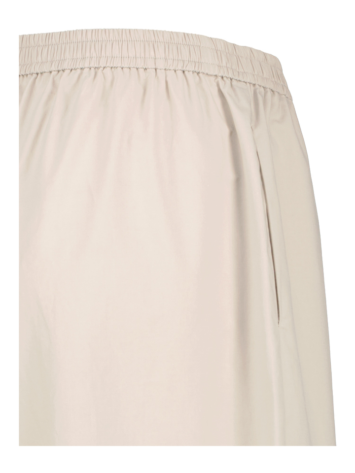 Lichtgrijze beige broek met elastiek June Co'Couture