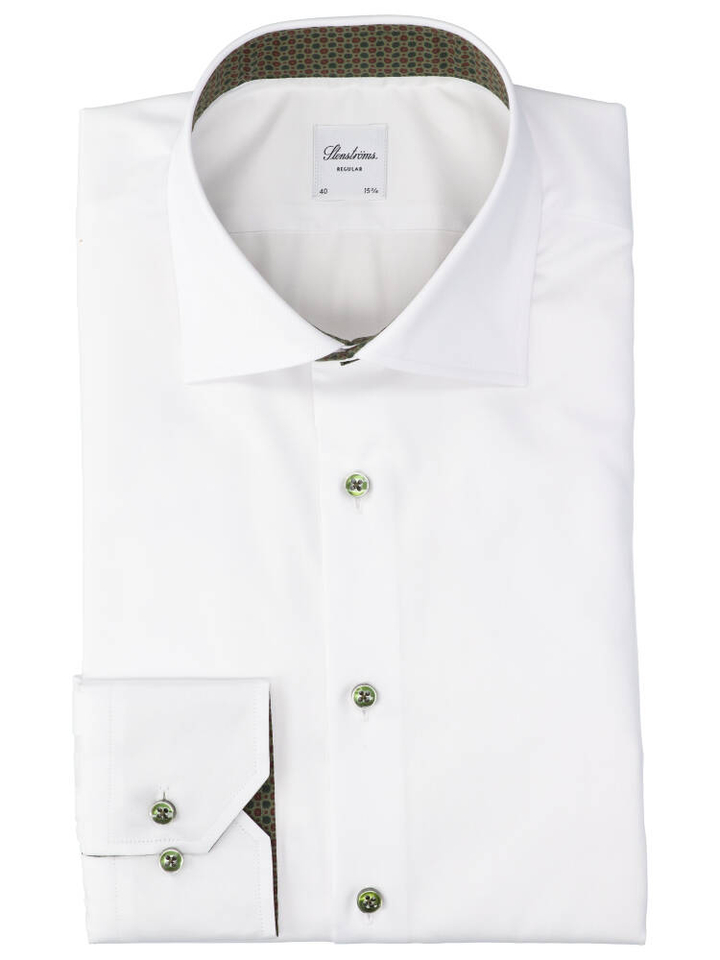 Wit katoenen hemd (regular fit) Stenstroms 