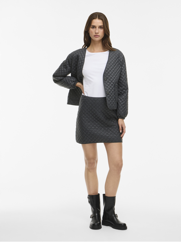 Zwarte gewatteerde minirok Vibenji Vila