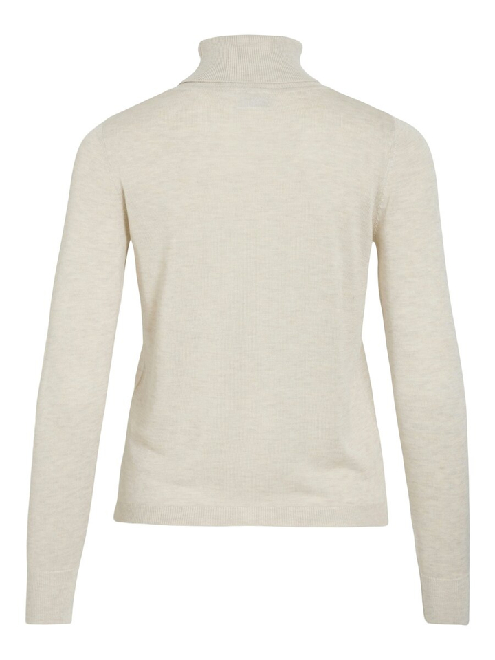 Beige trui met rolkraag Viclaudie Rol Vila
