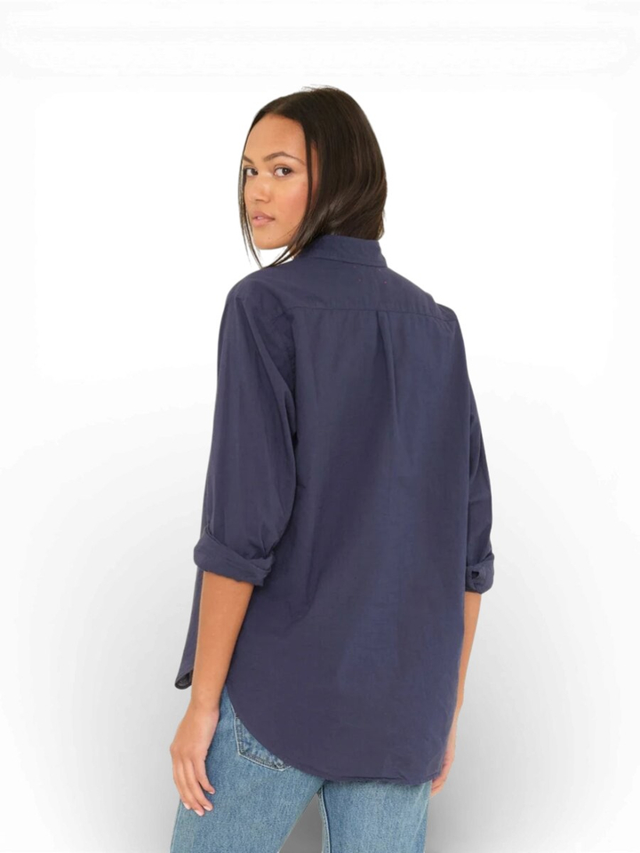 Donkerblauwe katoenen bloes Beau Xirena 