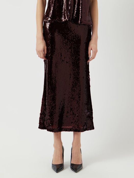 Bordeaux glitter rok Yasroyalina YAS