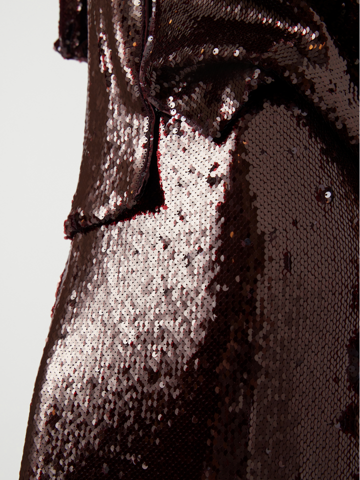 Bordeaux glitter rok Yasroyalina YAS