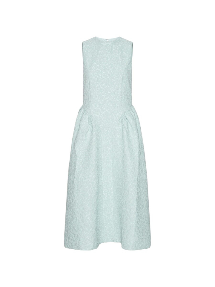 Lichtblauw ruffle kleed Rotate 