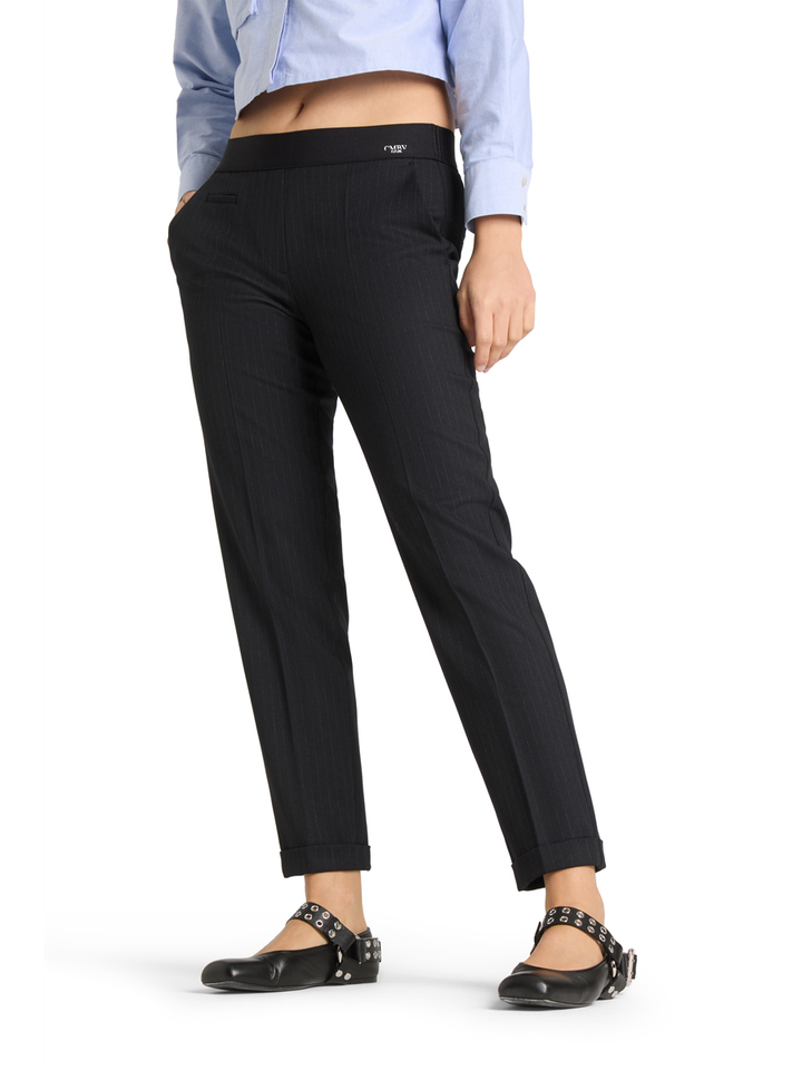 Donkerblauwe geklede broek Kim Cambio